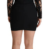 Dolce & Gabbana Black Fitted Lace Top Bodycon Mini Dress