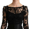 Dolce & Gabbana Black Fitted Lace Top Bodycon Mini Dress