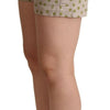 Dolce & Gabbana Beige Polka Dots Denim Cotton Stretch Shorts
