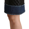 Dolce & Gabbana Black Quilted Leather Mini Skirts