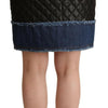 Dolce & Gabbana Black Quilted Leather Mini Skirts