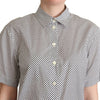 Dolce & Gabbana Black Polka Dot Collared Shirt White