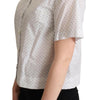 Dolce & Gabbana White Black Polka Dots Collar Blouse Shirt