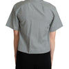Dolce & Gabbana White Green Cotton Check Shirt Blouse Top