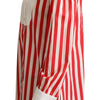 Dolce & Gabbana Red White Striped Long Sleeves Formal Shirt