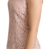 Dolce & Gabbana Pink Floral Lace Sleeveless Tank Blouse Top