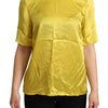Dolce & Gabbana Yellow Silk Short Sleeve Blouse T-shirt
