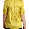 Dolce & Gabbana Yellow Silk Short Sleeve Blouse T-shirt