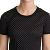 Dolce &amp; Gabbana Haut ras du cou à manches courtes noir à pois
