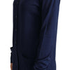 Dolce &amp; Gabbana Élégant cardigan bleu en laine vierge