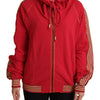 John Galliano Red Full Zip Jacket Sweatshirt Hooded Sweater