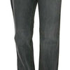 Just Cavalli Gray Washed Mid Waist Straight Denim Pants Jeans