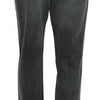 Just Cavalli Gray Washed Mid Waist Straight Denim Pants Jeans