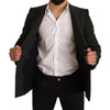 Dolce & Gabbana Black White Striped Slim Fit Coat Blazer