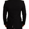 Dolce & Gabbana Black Wool Slim Fit Coat Blazer Jacket