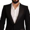 Dolce & Gabbana Black Wool Slim Fit Coat Blazer Jacket