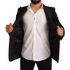 Dolce & Gabbana Black Wool Slim Fit Coat Blazer Jacket