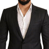 Dolce & Gabbana Gray Check Wool Slim Fit Blazer Jacket