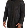 Dolce & Gabbana Black Polyester Mens Trench Coat Jacket