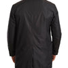 Dolce & Gabbana Black Polyester Mens Trench Coat Jacket