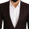 Dolce &amp; Gabbana Bordeauxfarbener MARTINI Slim Fit-Anzug aus Wolle