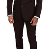 Dolce &amp; Gabbana Bordeauxfarbener MARTINI Slim Fit-Anzug aus Wolle