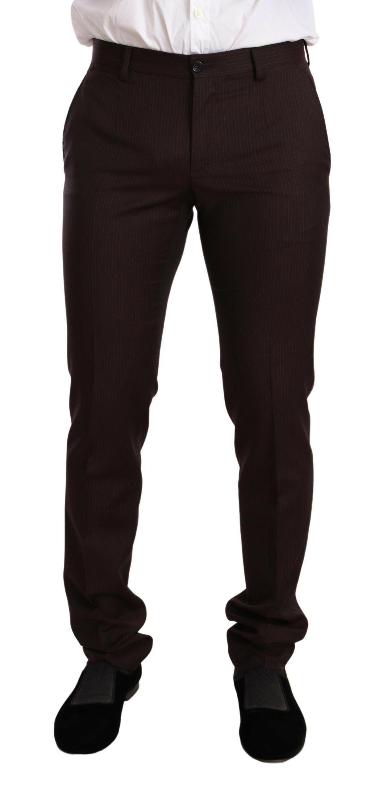 Dolce &amp; Gabbana Bordeauxfarbener MARTINI Slim Fit-Anzug aus Wolle