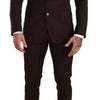 Dolce &amp; Gabbana Bordeauxfarbener MARTINI Slim Fit-Anzug aus Wolle