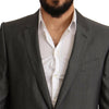 Dolce &amp; Gabbana Grau Metallic MARTINI Slim Fit Anzug