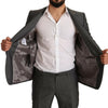 Dolce &amp; Gabbana Grau Metallic MARTINI Slim Fit Anzug