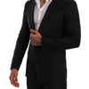 Dolce &amp; Gabbana – Schwarz karierter MARTINI SLIM FIT-Zweiteiler
