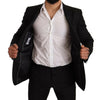 Dolce &amp; Gabbana – Schwarz karierter MARTINI SLIM FIT-Zweiteiler