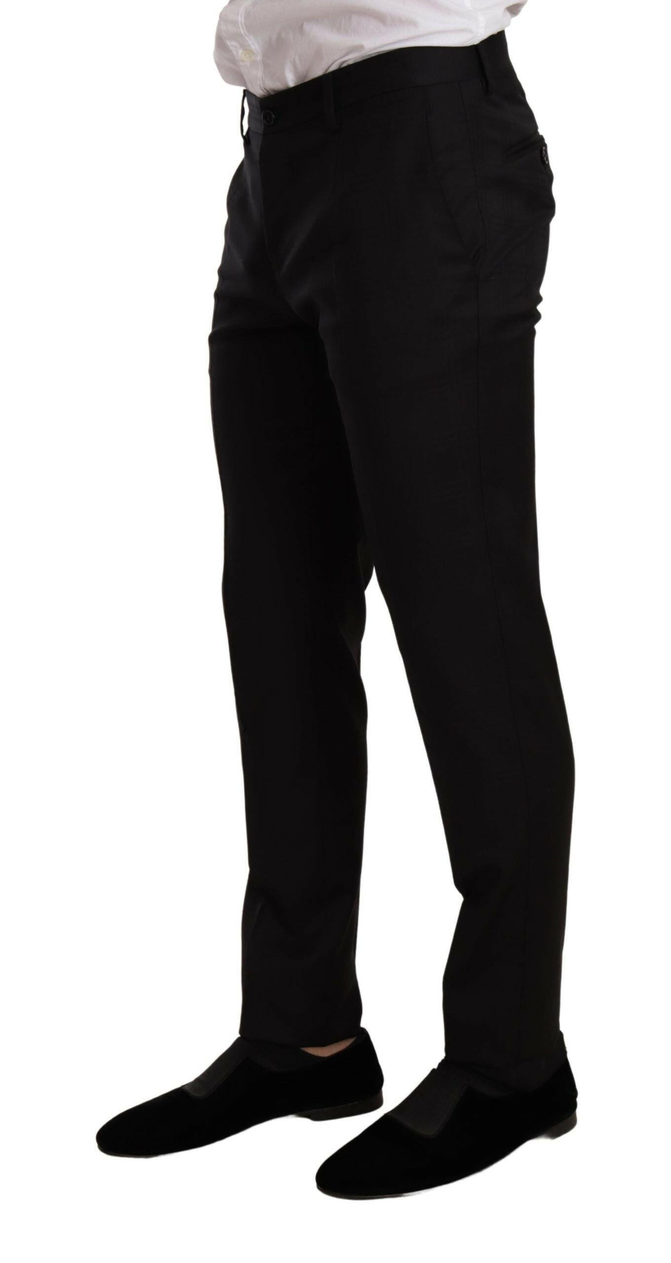 Dolce &amp; Gabbana – Schwarz karierter MARTINI SLIM FIT-Zweiteiler