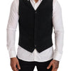Dolce & Gabbana Black Cotton Single Breasted Waistcoat