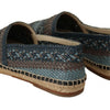 Dolce & Gabbana Blue Gray Slip On Buffalo Espadrille Shoes