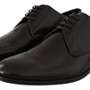 Dolce & Gabbana Black Leather Lace Up Men Dress Derby Shoes