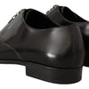 Dolce & Gabbana Black Leather Lace Up Men Dress Derby Shoes