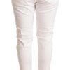 CYCLE White Mid Waist Slim Fit Skinny Cotton Stretch Trouser