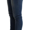 Acht Blue Washed Low Waist Skinny Denim Jeans Pant