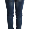 Acht Blue Washed Low Waist Skinny Denim Jeans Pant