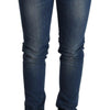 Acht Blue Washed Low Waist Skinny Denim Jeans Pant