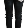 Acht Blue Washed Low Waist Skinny Denim Trouser