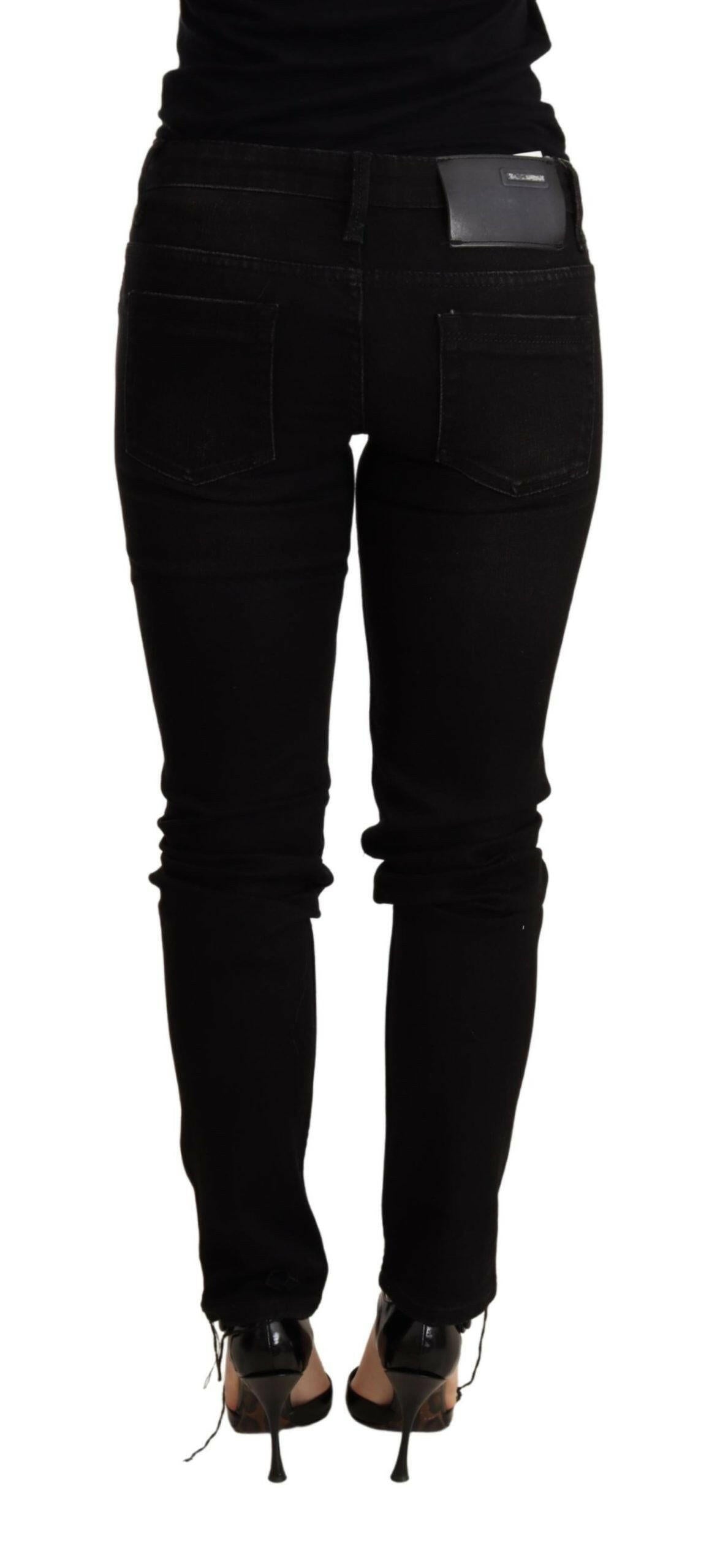 Acht Élégant Slim Fit Denim Noir