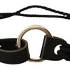 MILA SCHÖN Black Leather Slim Women Waistband Metal Buckle Belt