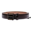 Dolce & Gabbana Brown Leather Logo Belt Cintura Belt