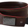 Costume National Dark Brown Genuine Leather Belt