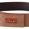 Costume National White Leather Logo Fashion Waist Belt