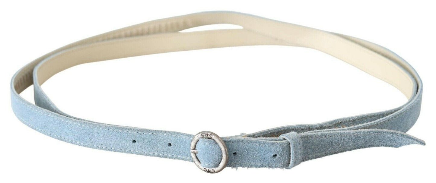Costume National Blue Skinny Leather Fashion Waist Belt
