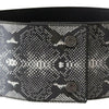 Ermanno Scervino Black Wide Leather Snakeskin Design Waist Belt