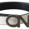 Costume National Belt – Gürtel aus metallisch grauem Leder mit Logo